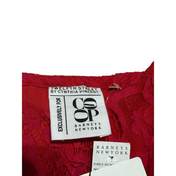 Red Lace Dress Eyelash Barneys New York - Picture 5 of 13